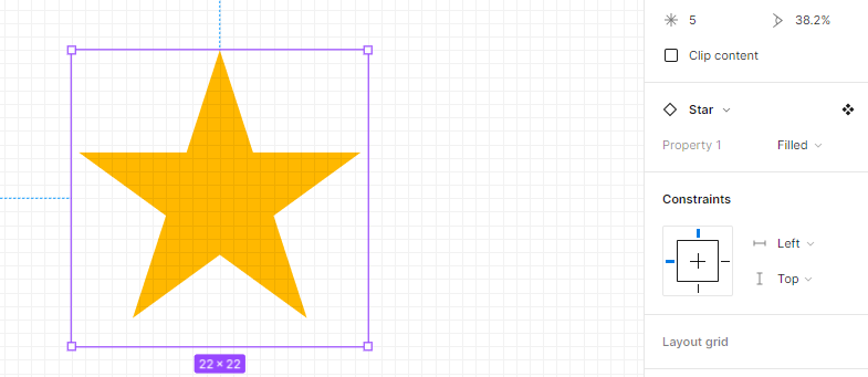 "Filled" star variant