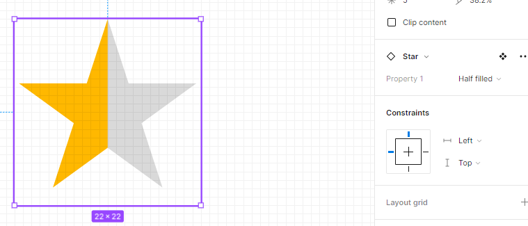 "Half-filled" star variant