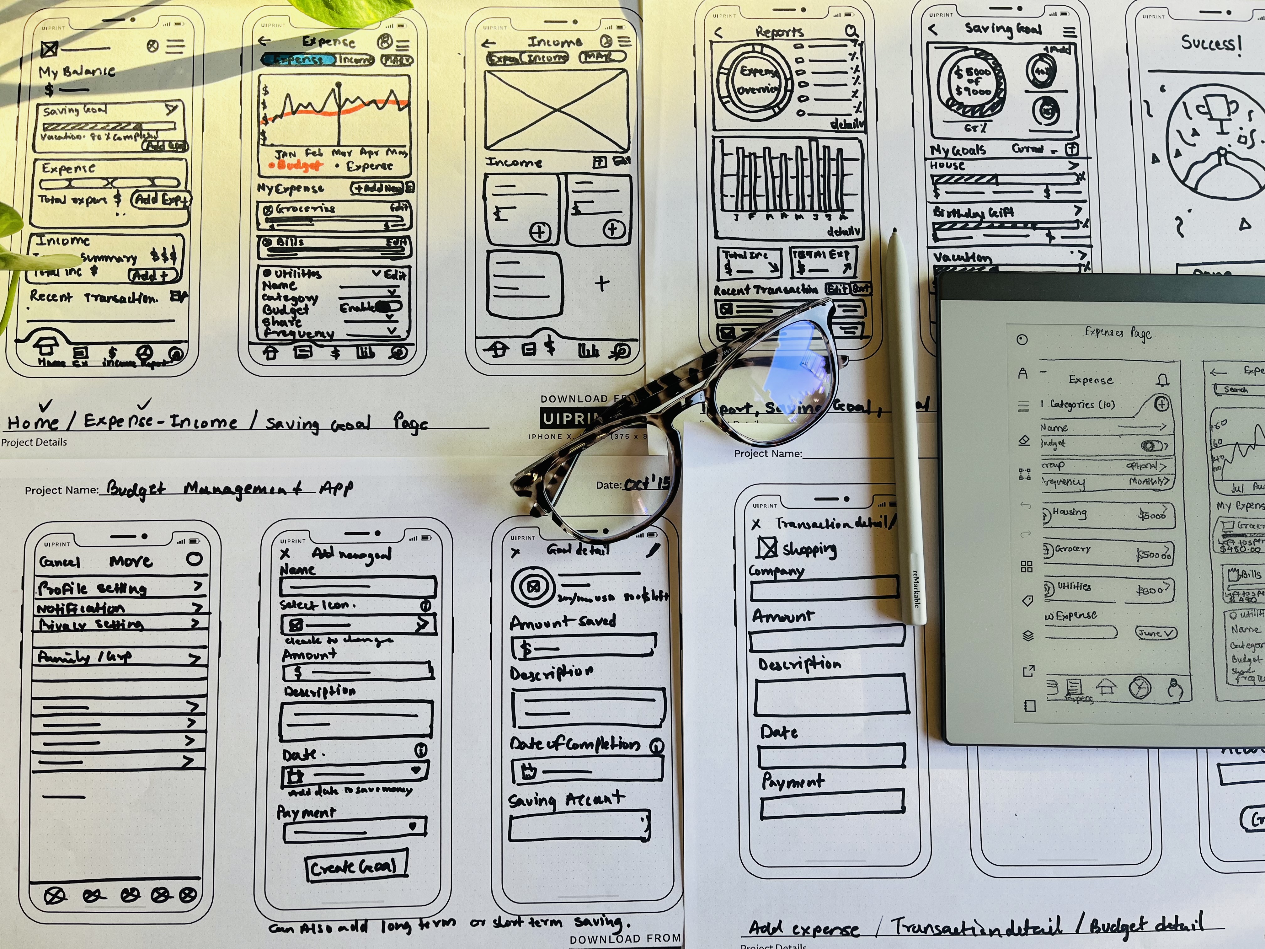 Paper wireframe